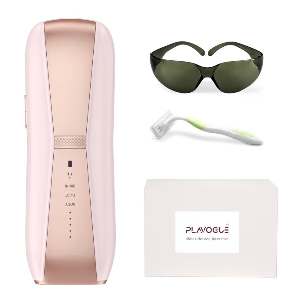 PLAVOGUE Hair Removal Device D1171 Pink IPL Laser Epilator for Women‎
